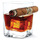 Corkcicle cigar glass whiskey glass with cigar holder xl